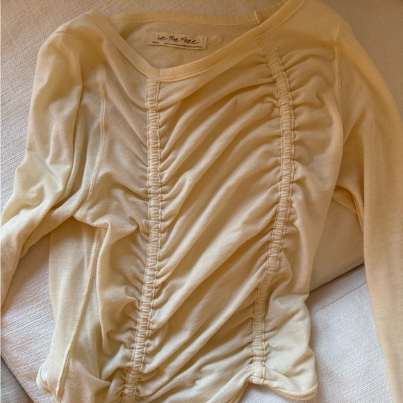 Free People Ruched Women's Blouse - Picture 1 of 2